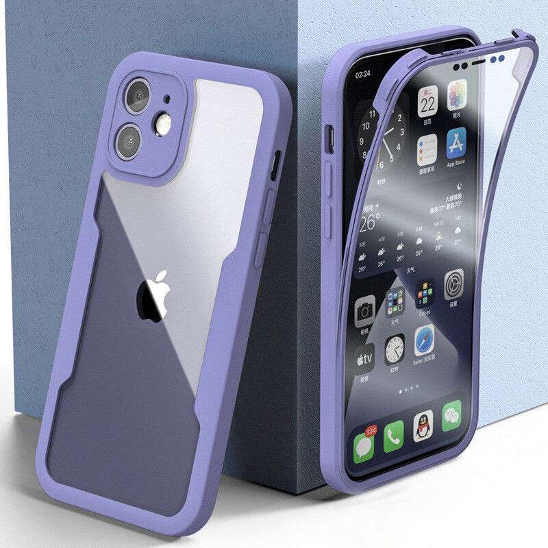 Clear 360 Full Body Case For iPhone 13 12 11 Pro Max Mini XR XS Max 7 8 Plus SE