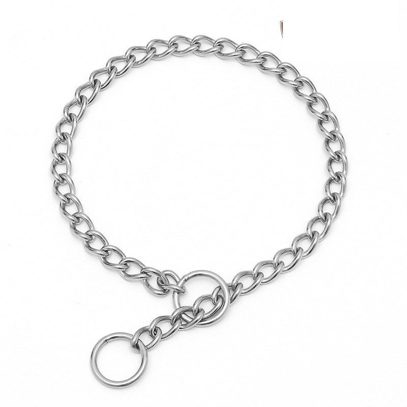 Stainless Steel Dog Choke Collar Metal Chain Slip Pet Training Walking Choker UK - 图片 3