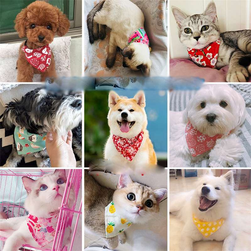 Handmade Dog Bandana Slide on Collar Neckerchief Scarf Present Pet scarf - Image 3
