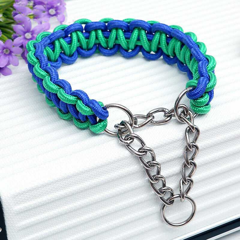 Nylon Chain Dog Training Collars Choker Collar Safety Medium Large Dogs Supply - Image 3