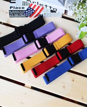Factory Direct Supply Plastic Buckle Release Buckle Canvas Belt Female Tactical Buckle Solid Color Belt Student Military Training Outdoor Pant Belt