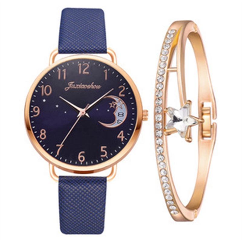 Ladies Womens Watch+Bracelet Fashion Leather Strap Quartz Wristwatch Xmas Gift - 图片 18