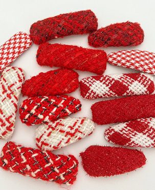 Retro Red Woolen Plaid Water Drop Barrettes Bb Clip Classic Style Side Fringe Clip Hairpin