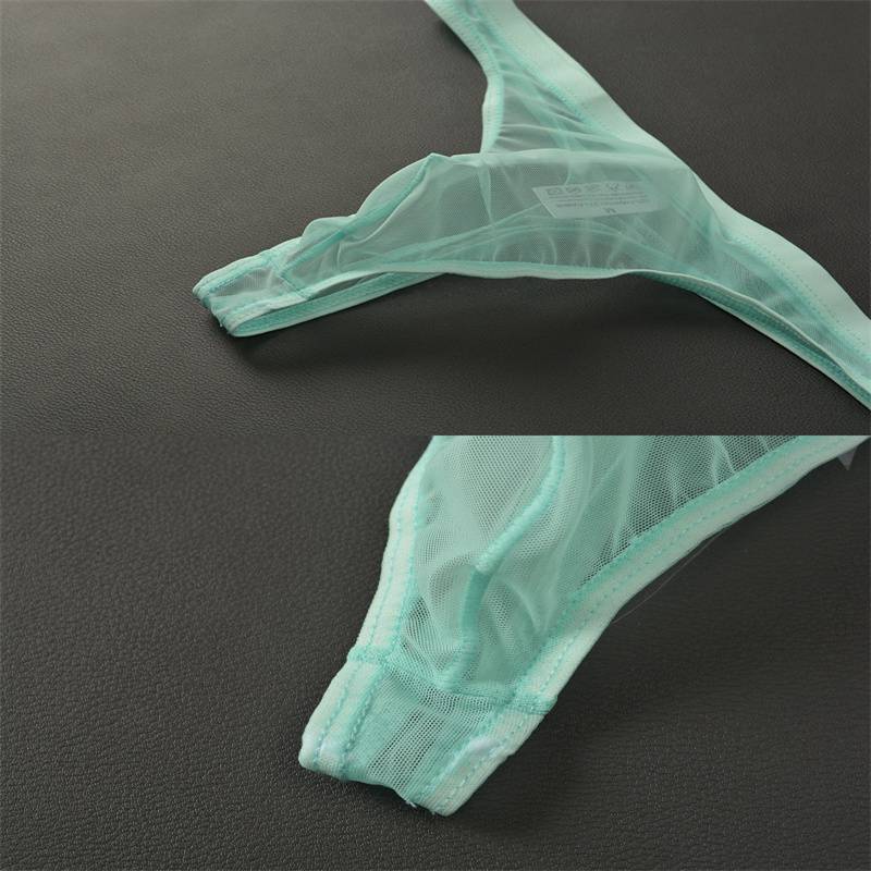 Men's Underwear T-Back Thong G-String Sexy Breathable Tangas Mesh Thong See Through Underpant Sezy Lingerie Male Panties A50A50 - 图片 14