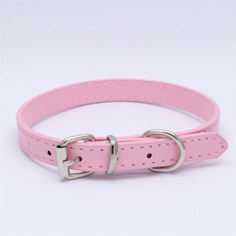 Cross-Border Solid Color Pet Collar Alloy Pipe Buckle Dog Harness Microfiber Bottom Soft and Comfortable Kitten Puppy Collar - Image 14
