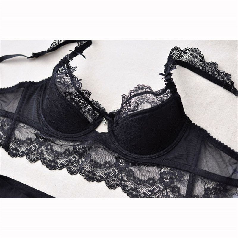 WOMEN UNDERWEAR SEXY LACE PUSH UP LINGERIE BRA SET KNICKERS BRIEFS 32-38B - 图片 21