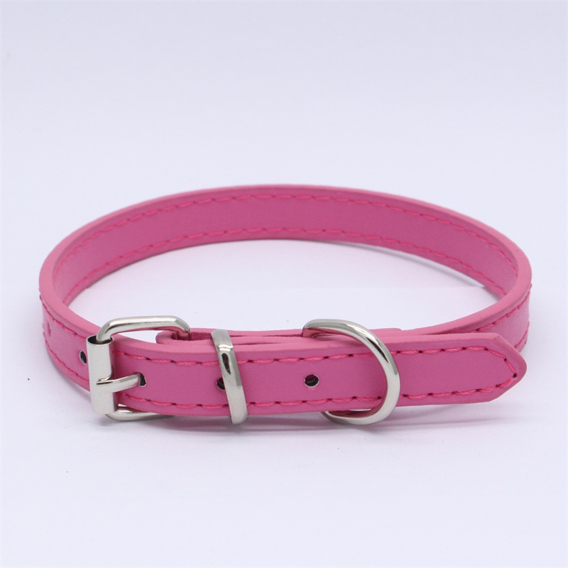 Cross-Border Solid Color Pet Collar Alloy Pipe Buckle Dog Harness Microfiber Bottom Soft and Comfortable Kitten Puppy Collar - Image 16