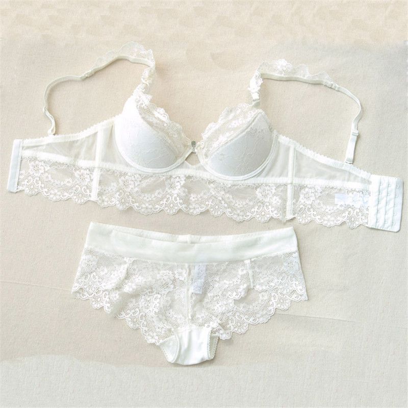 WOMEN UNDERWEAR SEXY LACE PUSH UP LINGERIE BRA SET KNICKERS BRIEFS 32-38B - 图片 13