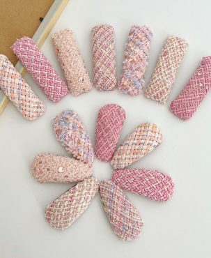 Pink Sweet Girl Barrettes Woolen Side Clip Bang Clip Bb Clip Hairpin Hair Accessory Fashion