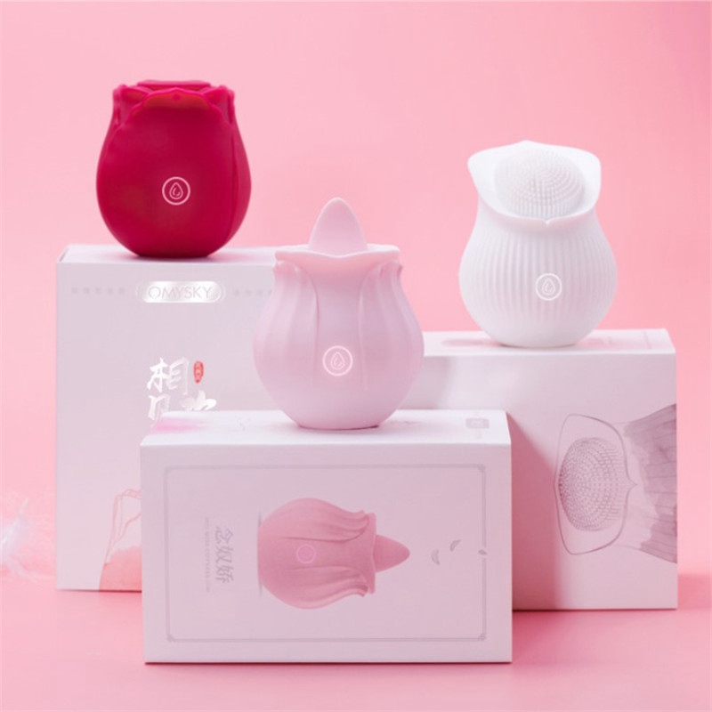 Rose Sucking Vibrator Clit Sucker Female Dildo G spot Massager Sex Toy for Women