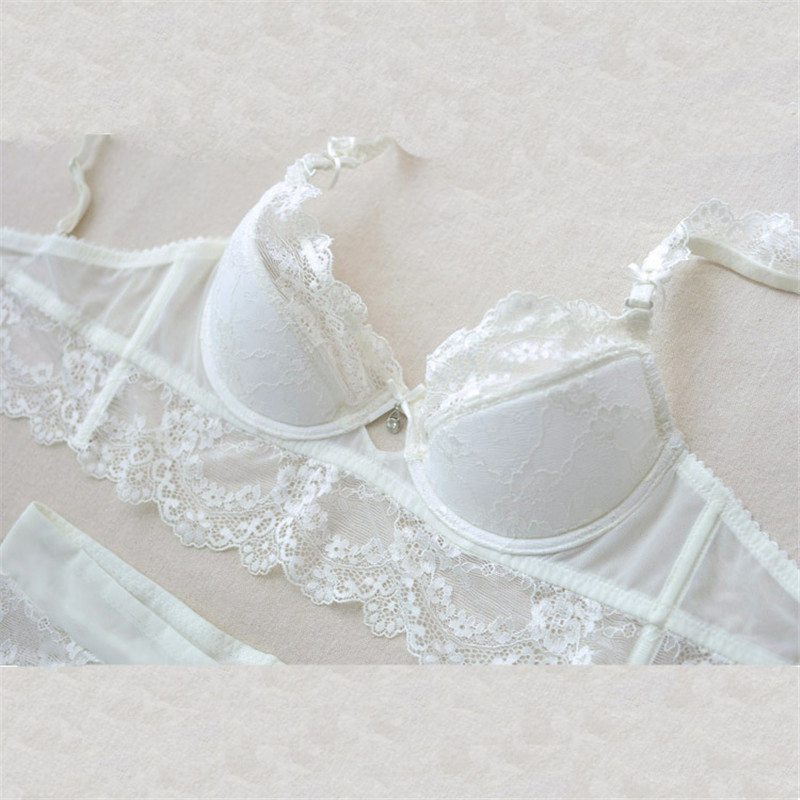 WOMEN UNDERWEAR SEXY LACE PUSH UP LINGERIE BRA SET KNICKERS BRIEFS 32-38B - 图片 22