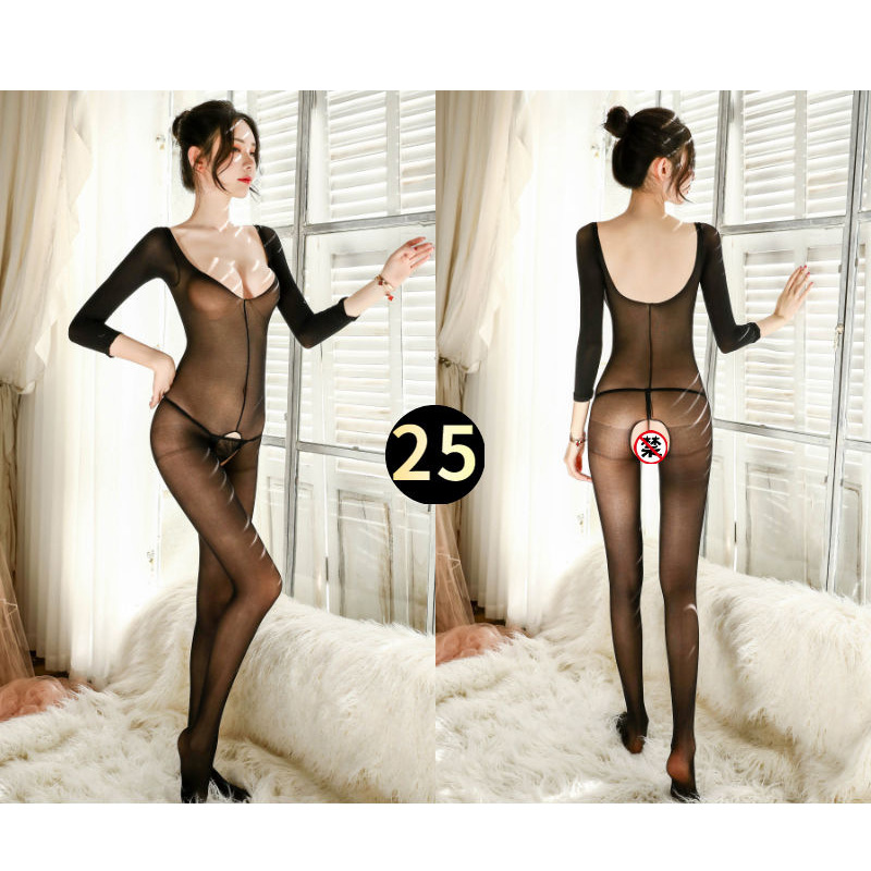 Sexy Underwear Open Cleavage Passion Suit Transparent Seductive Sexy Stockings - Image 19