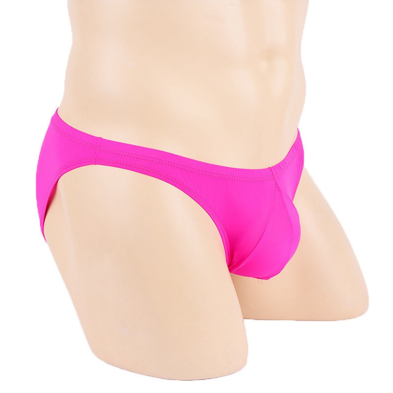 Sexy Men Ice Silk Briefs Lingerie Underwear Bulge Pouch Bikini Panties - 图片 21