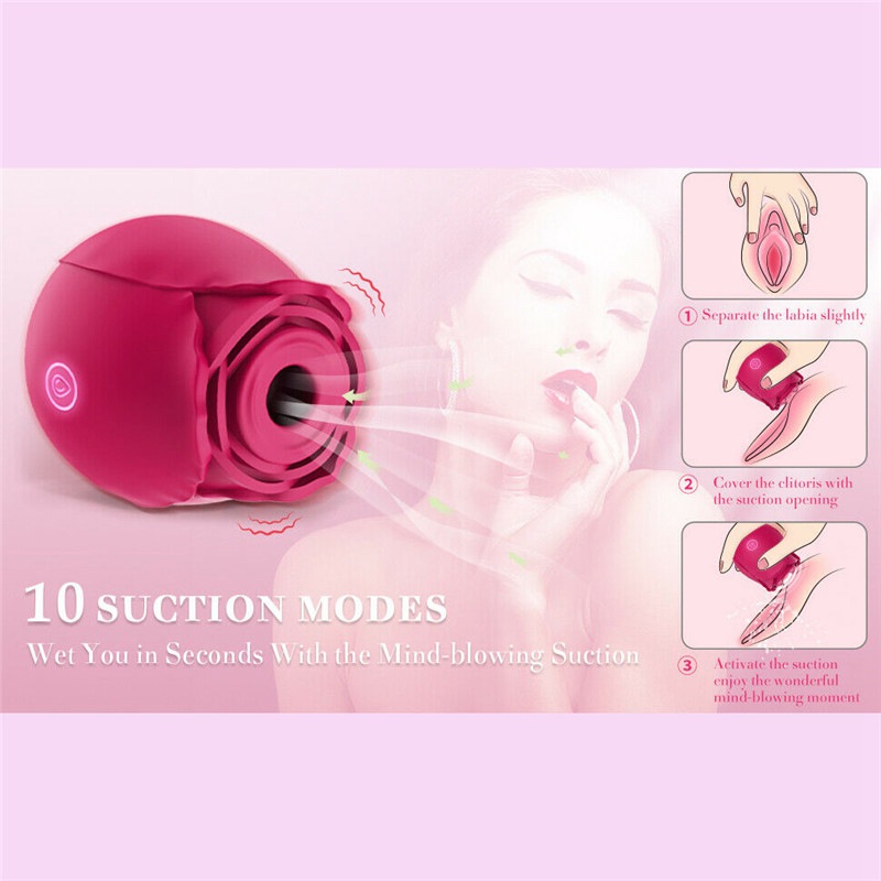 Rose Sucking Vibrator Clit Sucker Female Dildo G spot Massager Sex Toy for Women - 图片 20