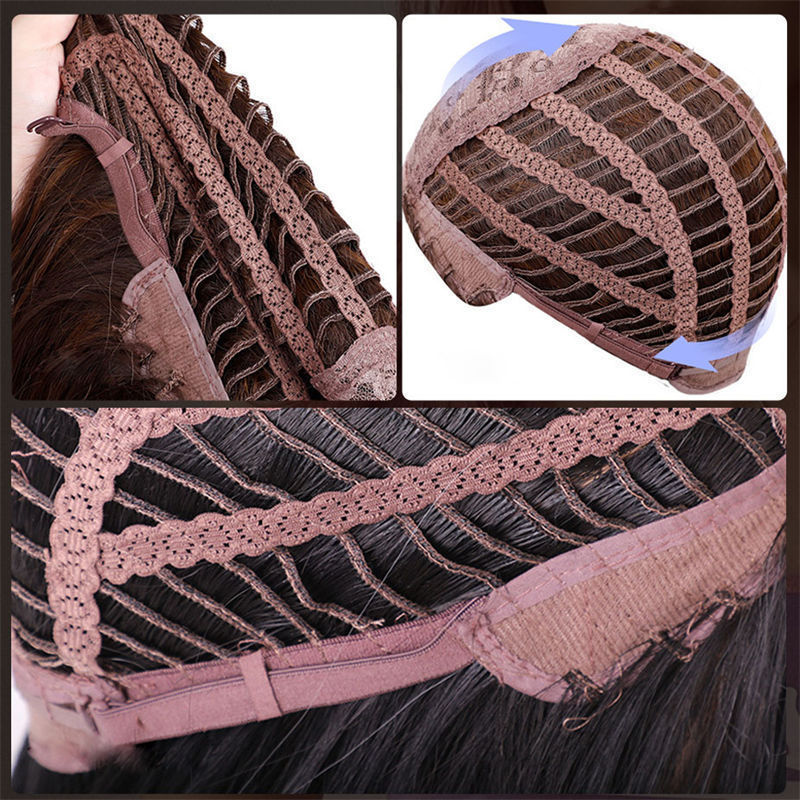 Mid-Length Long Curly Wig Female Hair Hanging Ear Dyed Fluffy Big Wave Mixed Brown Hair Color Full-Head Wig - Image 10