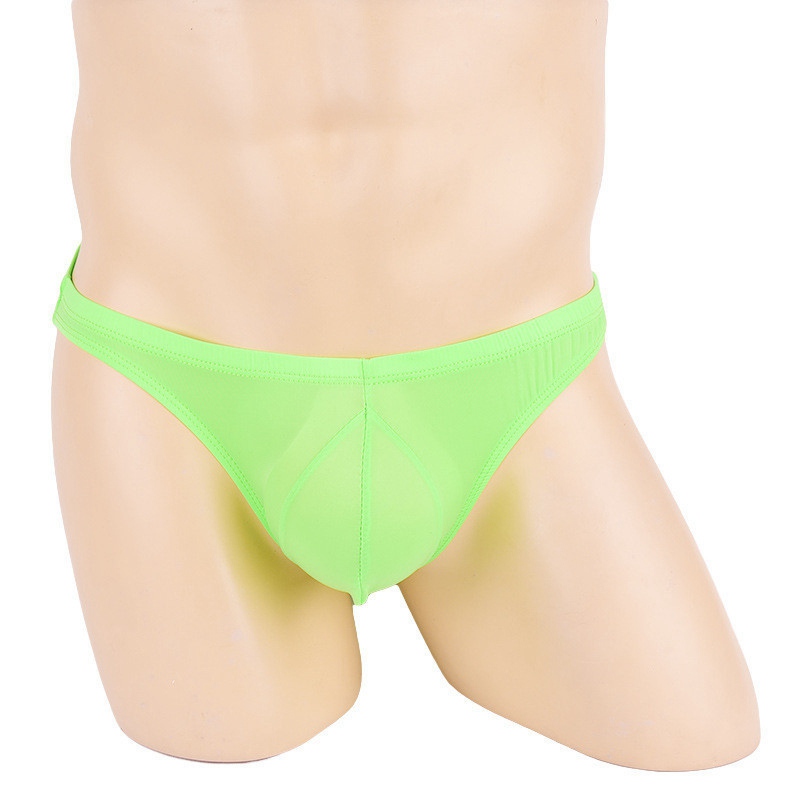 Sexy Men Ice Silk Briefs Lingerie Underwear Bulge Pouch Bikini Panties - 图片 22