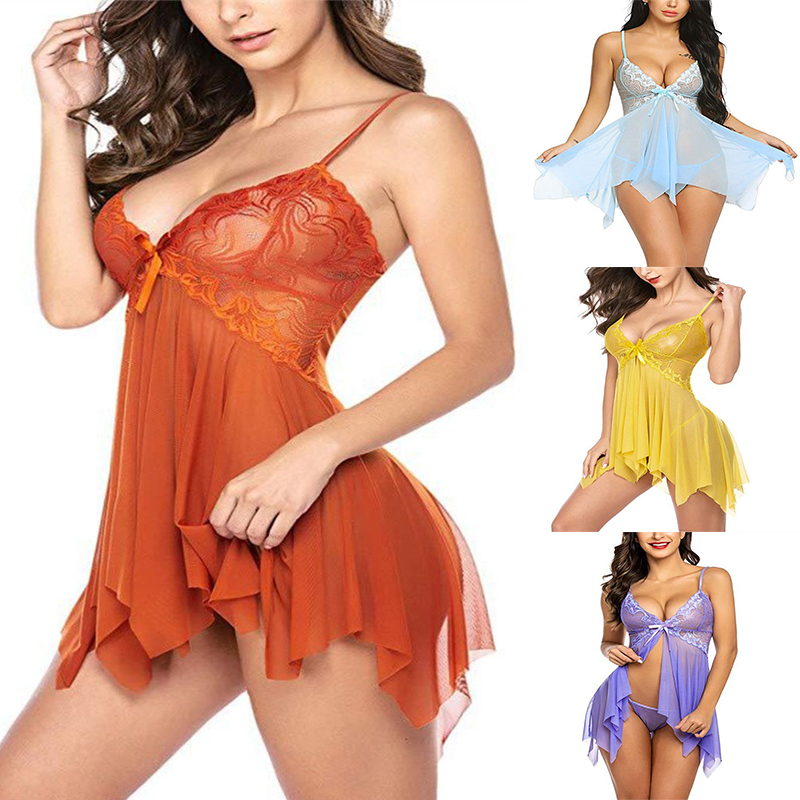 Women Ladies Sexy Valentine Lingerie Lace Babydoll Sleepwear Underwear Nightwear - 图片 25
