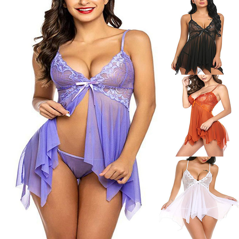 Women Ladies Sexy Valentine Lingerie Lace Babydoll Sleepwear Underwear Nightwear - 图片 26