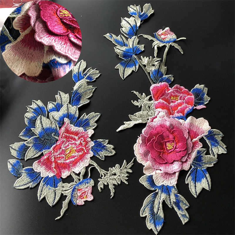 Three-Dimensional Peony Flower Embroidered Cloth Stickers Water Soluble Embroidery Patch Cheongsam Clothing Ornaments Accessories Handmade Diy - Image 8