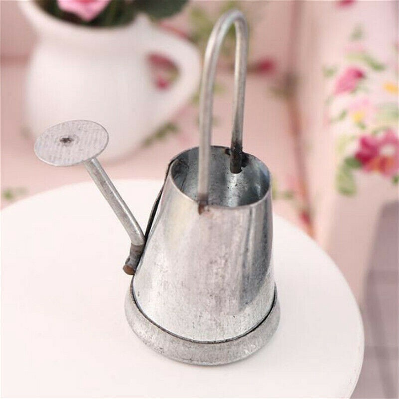 1/12 Dollhouse Miniature Metal Watering Pot Model Garden Decoration AccessorY_dr - Image 3