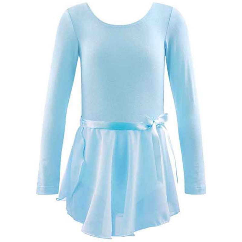 UK Kids Girls Cotton Tutu Skirt Ballet Dance Leotard Romper with Chiffon Dress - Image 5