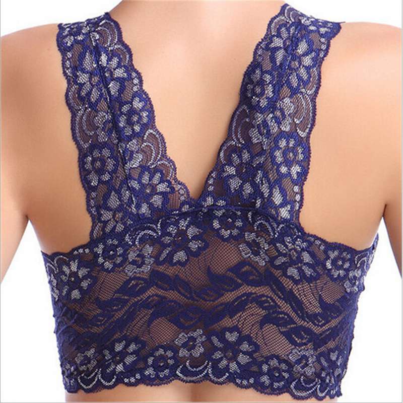 Sexy Bra Breathable Comfortable Full Lace Binding Sleep Underwear Women's Vest-Style Wireless Sports Bra - 图片 8