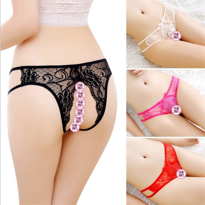 Women Sexy Lace String Panties Black Butterfly Hollow Bow Cute Thongs Lady Seamless Crotch Fashion Underwear Lingerie G-Strings - 图片 3