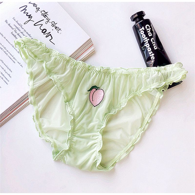 S-2XL Women Sexy Panties Lace Underpants Low-waist Panties Fruit Embroidery Perspective Briefs Female Hot Underwear Lingerie - Image 7