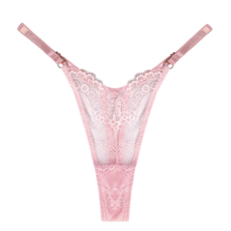 Sexy Lace Panties Women Underwear V-waist See Through Thong G-string Female Adjustable Lingerie Breathable Seamless Underpants - 图片 5
