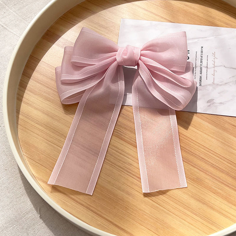 Bow Barrettes Mesh Ribbon Hairpin Barrettes Hair Clip Hair Accessories Fashion - 图片 10
