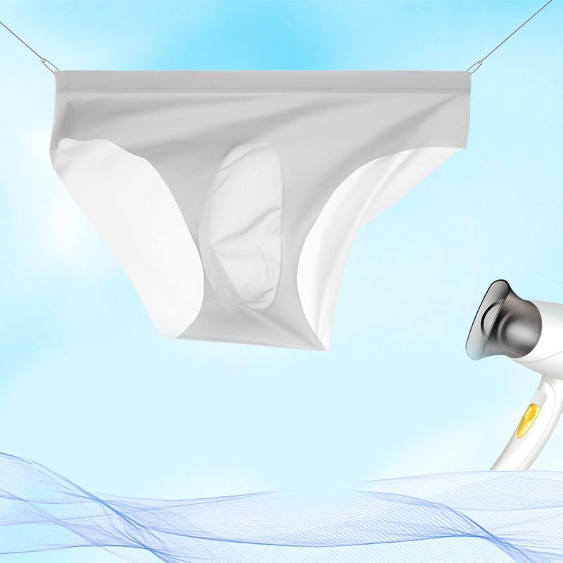 Stable Supply Seamless Men Ice Silk Briefs Men's Ultra-Thin One-Piece 3D Convex Film Shorts Sexy Live Broadcast Summer - 图片 3