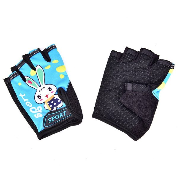 Children  Half Finger Breathable Anti-slip For Sports Riding Cycling  Gloves - Image 4