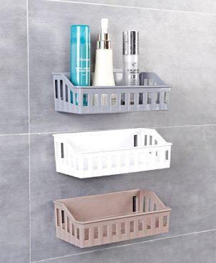 Bathroom Storage Basket Holder Shelf Shower Caddy Shampoo Suction Cup Hot