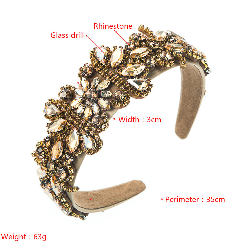 Baroque Court Headband Retro Wide-Brimmed Hair Accessories Fashion Women Hair Ornaments - 图片 3