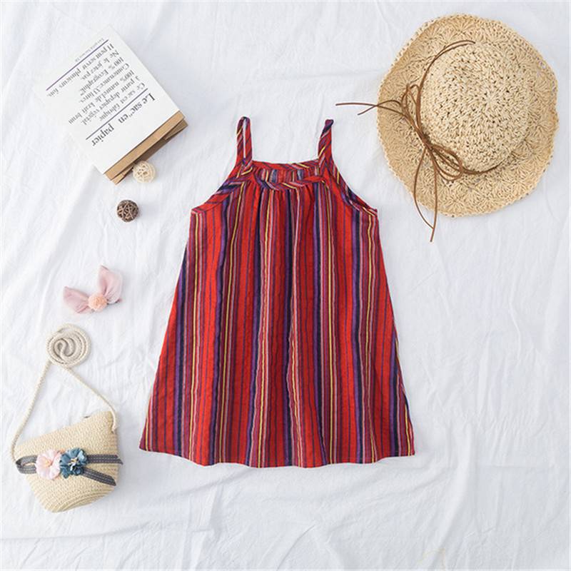 Girls Baby Summer Dress Sleeveless Floral Colorful Spotty Cotton Strappy NEW - 图片 24