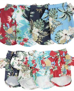 Dog Clothes Cat Shirt Summer Thin Small Dog Pet Spring and Autumn Dog Shirt