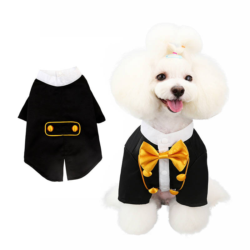 Pet Clothes Pet Suit Wedding Pet Dress Swallowtail Dog Clothes Fashion - Image 6