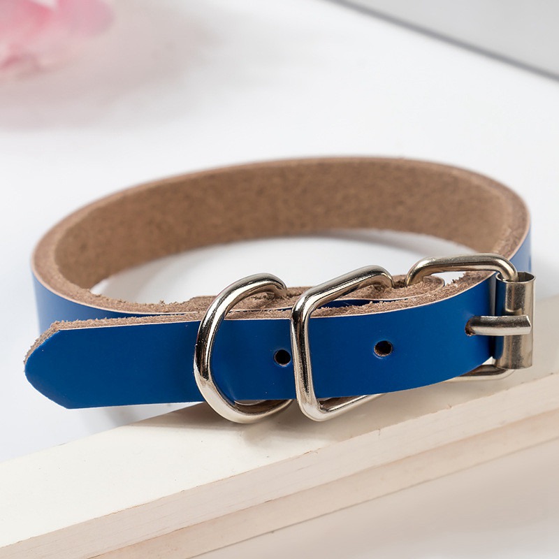 Strong Real Leather Dog collar , Pet Cat Puppy ,Six Coulors, Four Sizes - 图片 8