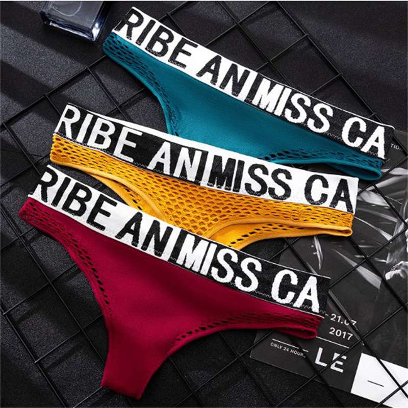 Sexy Women's Panties Sports Underwear Fashion Mesh Lingerie Hot G-String Thong - 图片 3