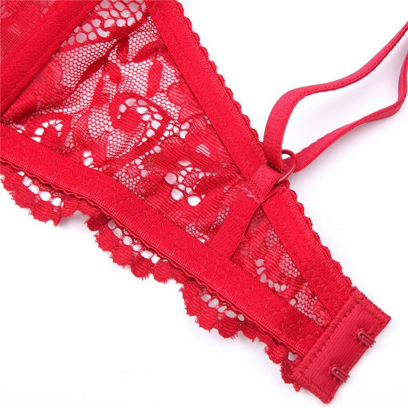 Embroidery Lace Bra Underwire Push Up Sexy Half Cup Brassiere for Women - 图片 9