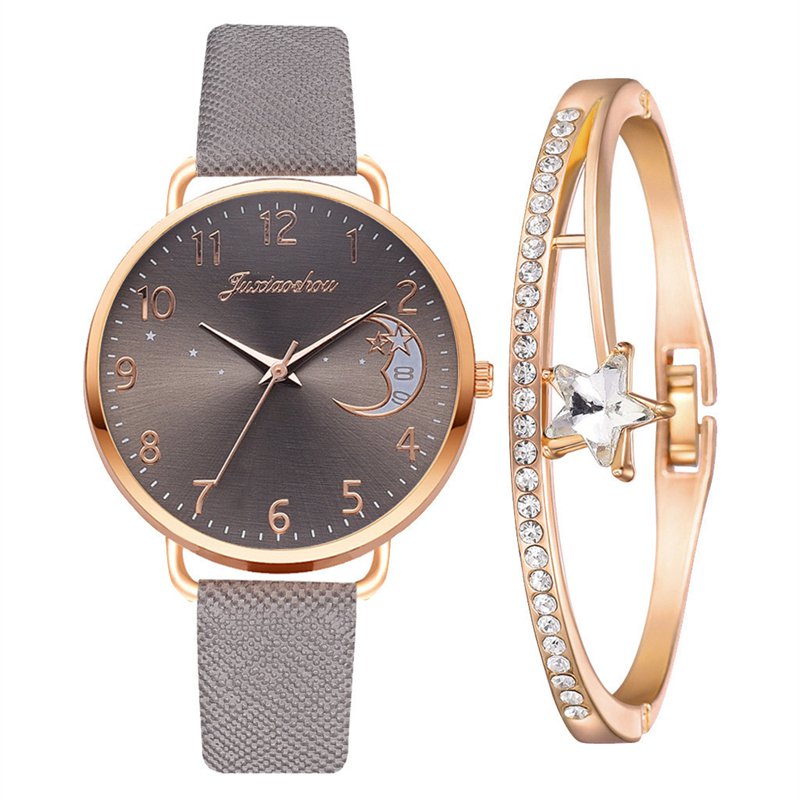 Ladies Womens Watch+Bracelet Fashion Leather Strap Quartz Wristwatch Xmas Gift - 图片 29