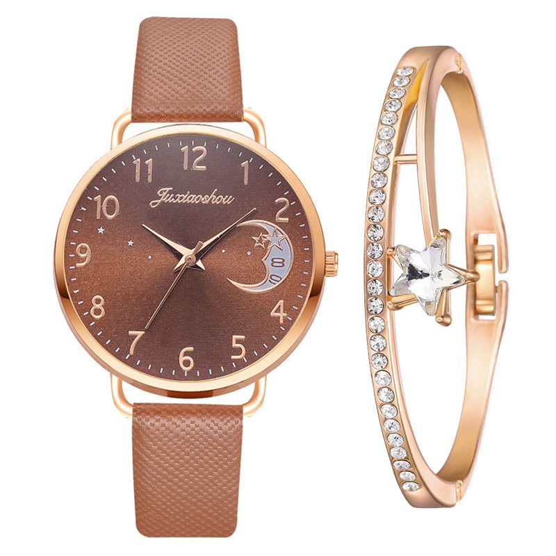 Ladies Womens Watch+Bracelet Fashion Leather Strap Quartz Wristwatch Xmas Gift - 图片 30