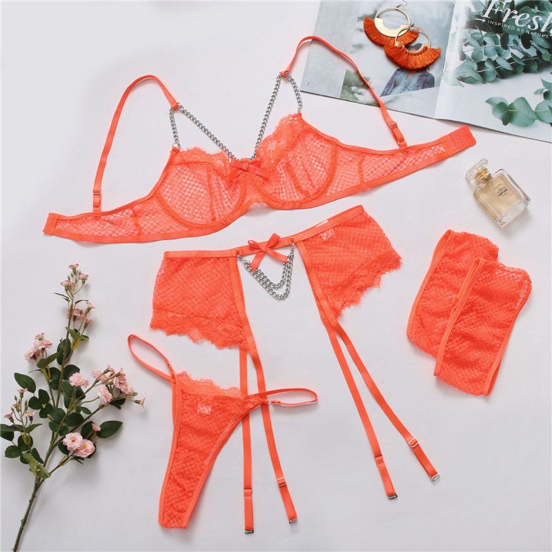 Sexy Women's Lace Bra Suspender Body Stocking Thong 3Pcs Set Underwear Lingerie - Image 41
