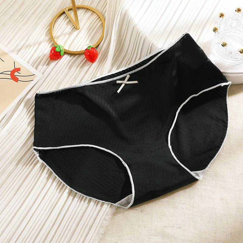 Large Size Underwear Lady Sexy Japanese Graphene Crotch Cloth Breathable Mid Waist Hip Lift Body Shaping Girls' Briefs Women - 图片 33