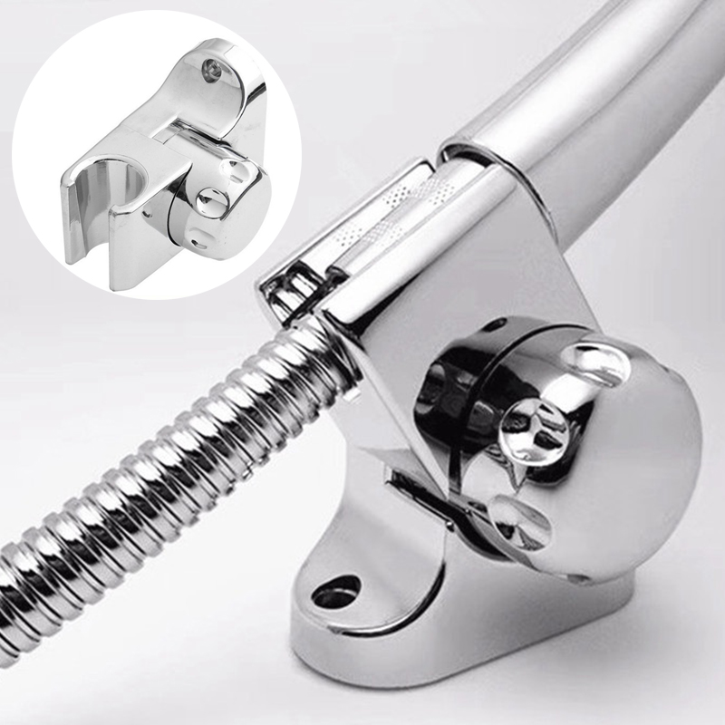 Universal Shower Head Holder Chrome Bathroom Bracket Home Wall Mount Adjustable - Image 14