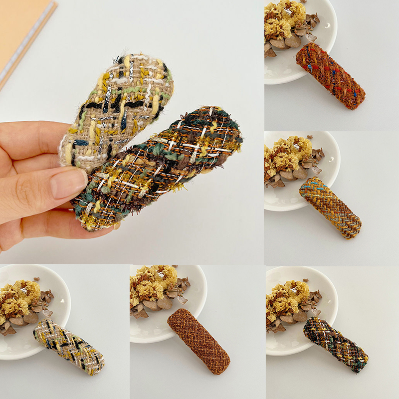 Woolen Barrettes Bb Clip Side Hairpin Solid Color Headdress Bang Clip Hair Accessories - Image 21