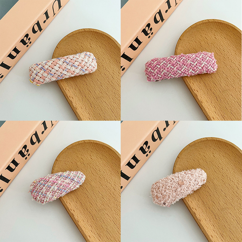Pink Sweet Girl Barrettes Woolen Side Clip Bang Clip Bb Clip Hairpin Hair Accessory Fashion - 图片 25