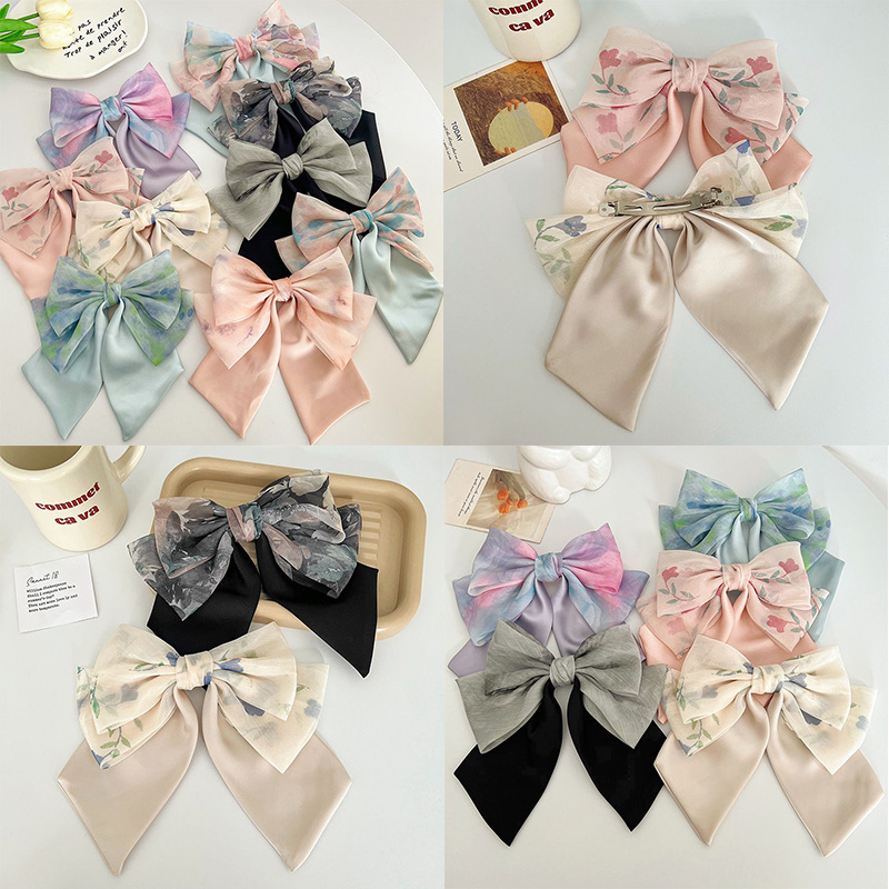 Bow Barrettes Hair Clip Spring Clip Diy Hairpin Head Clip Hairpin Hair Accessories - 图片 20