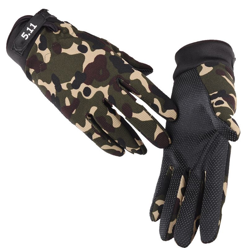 Men's Tactical Spring and Autumn Full Finger Military Fans Training Mountaineering Fitness Gloves Non-Slip Wear-Resistant Outdoor Riding Gloves 511 - Image 4