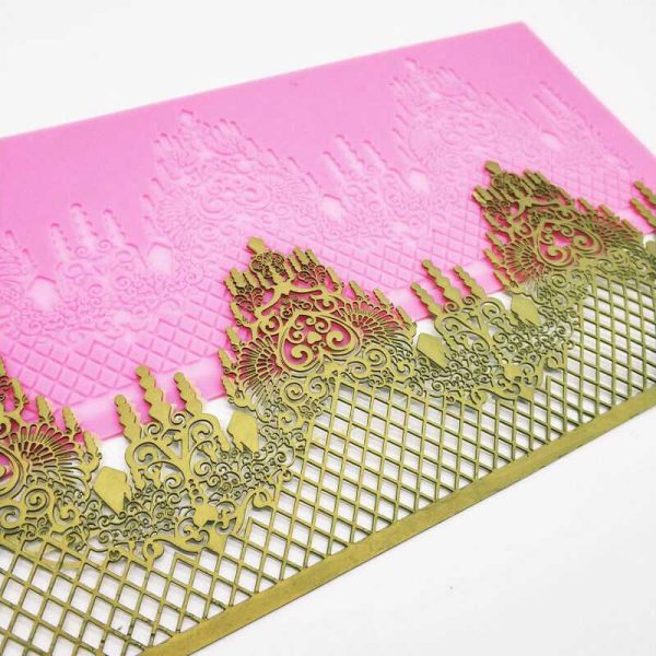 Crown Silicone Fondant Lace Mould Embosser Mat Cake Mold Sugarcraft Decorating - Image 5
